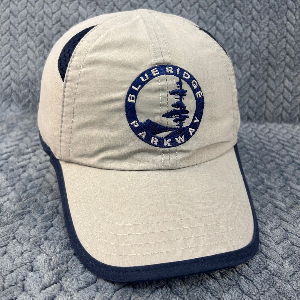 Blue Ridge Parkway Logo Unisex Tan HG Performance Mesh Back Strapback Hat OSFA